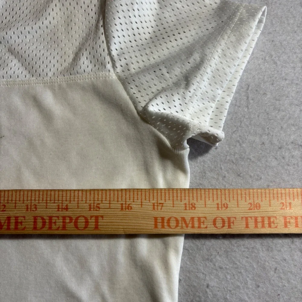 Vintage Y2K Nike Womens Athletic V Neck Mesh Short Sleeve T Shirt White Size S - Picture 5 of 8
